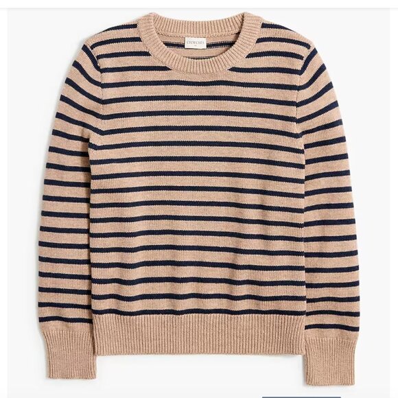 Crewcuts Other - NWT Crewcuts Boys' Striped Elbow-patch Crewneck Sweater brown Navy Size XL
